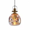 Pendant Lamps Glass Single Head Lighting Living Room Creative Dining Lamp Modern Simple Light Luxury Copper Bubble Ball Chandelier