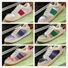 Designer classique petites chaussures sales chaussures décontractées Sneaker board hommes femmes couple baskets bleu rose cristal rayures bas haut chaussures en cuir véritable couple style 34-45