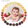 Ketting Mode Natuurlijke Amber Armband Met de hand geassembleerde echte Baltische Ambers Kinderziektes Armbanden Gecertificeerde sieraden Cadeau voor baby VolwassenenL231115