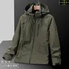 coats plus size coat spring and autumn stone mens jacket island 223stand collar hooded solid mens casual windproof outdoor is land jacket coat new 7xl 9