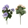 Bouquet de fleurs décoratives artificielles, fausses fleurs de géranium pour jardin, maison, intérieur et extérieur, plante de fête, belle