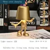 装飾的なオブジェクトの置物Xiaojinren Touch Desk Lamp Study Room Bedside Italian Ins Lesin USB充電231115