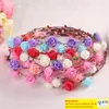 Bohemian Flower Wreath Girl Head Flower Crown Rattan Garland Festival Wedding Bridal Floral Headband Headdress Party Decoration