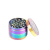 Grinder Rainbow Grinder 4 parti Ice Blue Crusher CNC Sharp Tooth Crusher in lega di zinco Tabacco Grinder per fumare DHL