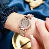 Montres-bracelets Jlanda strass montre à quartz pour femmes mode argent bracelet en acier inoxydable designer