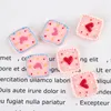 Charms gratis shpping 10st 18mm kärlek hjärta sqaure kubkaka hartsharts cabochons diy smycken fynd utsmyckningar scrapbooking como lapp