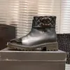 krótkie buty designerskie damskie płaskie mieszkanie prawdziwe skórzane nisko obcasowe obcasy buty kostki buty platformowe buty przyczynowe buty buty palców palce kobiety płaskie masywne buty