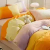 Set di biancheria da letto Ins Set di lenzuola verdi per dormitorio per adulti Federa semplice in quattro pezzi
