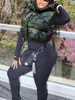 Coletes femininas mulheres camuflagem impressão puffer jaquetas colete sem mangas quente camo bonito bolha casacos parkas para baixo colarinho zíper acolchoado outwear 231115