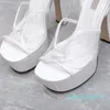 Классическая высокая сандалия для сандалий мода подлинная кожаная женская танцевальная обувь Дизайнер обувь 14 см высотой замшевой пряжка для водяной платформы женская обувь 35-42