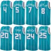 Imprimer Hommes Femmes City Basketball LaMelo Ball Jersey 1 Terry Rozier 3 Gordon Hayward 20 Mark Williams 5 Brandon Miller 24 Chemise gagnée Vert Bleu Noir Blanc Violet