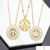 ペンダントネックレスRelius Virgin Mary Necklace for Chirstian GoldメッキCopper Cubic Zirconia Jewelry VNE162ドロップ配信ジュエリーNEC DHKE2