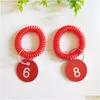 Key Rings Bracelet Coil Keychain Plastic Spring Key Chain Ring Holder Wristband El Bathroom Supermarket Storage Hand With Digital Numb Dhfrc