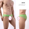 Slips hommes résille slips Shorts sous-vêtements évider respirant tronc Transparent Masculina Gay Bikini Sexy hommes