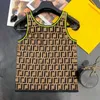 Designer t shirt Early Spring Classic Knitted Shirt Tank Top Backing Versatile Coffee Old Flower Letter Jacquard Repair