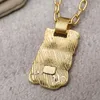 Vintage Metal Necklace Designer Letter Pendant Halsband Fashion Mens Chain Charm smycken Fashion Gift Lover smycken
