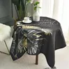 Nappe de table imperméable à l'eau balcon lumière luxe noir coton lin couverture maison fête utilisation Ins mode décoré