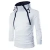 Mens Hoodies Sweatshirts Långärm för män blixtlås med huvtröja med hög hals tröja toppjacka Black tröja 231114