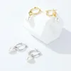 Kolczyki obręcze Charms Fashion Retro Twist Pearl Silver 925 dla kobiet skręcone 18 -karatowe złoto Trendowa biżuteria 2023