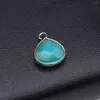 Pendanthalsband charms 3 st naturliga agater vatten droppform sten liten för att göra diy smycken halsband 14x18mm