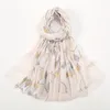 Foulards Glitter Brillant Imprimé Fleur Coton Hijab Écharpe Musulman Long Châles Foulard Wraps Foulard Islam Bandeau Turban Parti Étole