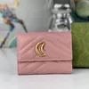 Portafogli corti da donna da donna Solido Colotto Soludo Guida in pelle Guida designer Luxurys Bag Ladies Trapunted Wallet Coin Borse con scatola originale 12 cm