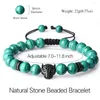 Strand Selling Natural Stone Bracelets Leopard Head Bracelet Exquisite Beaded 8MM Tiger Eye Men's Handicraft Gift