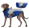 Vêtements pour chiens Manteaux pour temps froid avec harnais intégré Veste de neige coupe-vent imperméable Vêtements Fermeture à glissière 231114