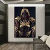 Paintings Black Gold Figures Embrace Abstract Art Canvas Painting Wall Pictures Posters and Prints for Living Room Home Decoration Mural 231114