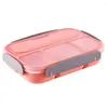 Dinnerware Sets Storage Solid Color 4 Grids Fruit Box Office Worker Light Lunch Picnic Supplies