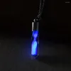 Pendant Necklaces Women Men Glowing Luminous Sand Timer Glass Hourglass Bottle Necklace Ladies Decorations Couple Lovers