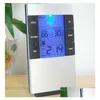 Instruments de température en gros nouveau numérique bleu LED rétro-éclairage température humidité mètre thermomètre hygromètre horloge 3210 Drop Del Dhuf2