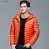 Parkas masculinas para baixo casaco de inverno fofo moda com capuz pato jaquetas ultraleve puffer casaco portátil fino penas enchimento parkas 5xl 6xll231115