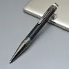 Kampanjpennor Black Metal Ballpoint Office med Crystal Head Present Stationery Writing Fashion Refill Price Pen MHGWQ