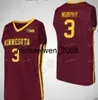 Mich28 NCAA College Minnesota Golden Gophers Basketball Jersey 25 Daniel Oturu 31 Brock Stull 35 Matz Stockman 42 Michael Hurt cousu sur mesure