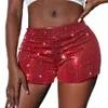 Dames shorts gouden pailletten slanke casual sexy glanzende pailletten broek glitter nachtclub dames vrouw broek 230414