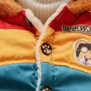 Jassen Baby Winter Katoenen Jas Cartoon Beer Plus Fluwelen Verdikte Kinderjas Overalls Warme Kinderkleding Peuter Jongens Meisjes Kostuum 231115