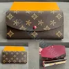 Vintage lyxig högkvalitativ äkta läder M60697 Long Wallet Womens Mens Designer Plånböcker Key Pouch ID Card Coin Pures