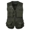 Men's Vests Men's Vest Tactical Webbed Gear Coat Summer Pographer Waistcoat Tool Many Pocket Mesh Work Sleeveless Jacket Male 231114