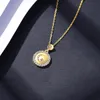 3A Zircon Star Moon Sun s925 Silver Pendant Necklace Jewelry Charm Women Plated 18k Gold Vintage Collar Chain Necklace Women Wedding Party Valentine's Day Gift SPC