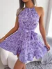 Vestidos informales para mujeres Cubierte de playa Vestido Ropio Floral Floral Estilo coreano Lace para verano Slip de vacaciones de vacaciones