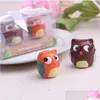 Party Favor Cute Ceramic Owl Always Love You Salt And Pepper Christmas Gifts Baptism Birthday Souvenirs For Guest Za1249 Drop Delive Dhier