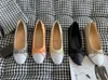 Chaussures de danse de luxe de styliste, chaussures plates de Ballet à la mode, mocassins à bout en peau d'agneau pour femmes