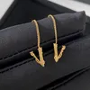 Ear Cuff Europe America Classic Letter Pendant Brass Plated 18k Gold Long Earrings Women High Quality Luxury Jewelry Trend 231115