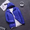 Piumino da uomo Parka Autunno Inverno Piumino leggero Jaket Uomo Donna Moda Con cappuccio Cappotto sottile ultrasottile leggero da ragazzo Casacos FemininoL231115