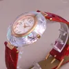 Principais relógios de pulso Top Crystal de luxo Melissa Lady Women's Women Feminino Reth Rhinestone Fashion Horas Vestido Bracelete Relógio Caixa de presente de aniversário