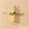 Charms Voleaf Cz Cross Charms Pendant For Necklace Making Copper Gold Plated Crucifix Jewelry Supplies Diy Wholesale Bk Vjc105 Drop De Dhsnd