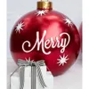 Christmas Decorations 60CM Outdoor Christmas Inflatable Decorated Ball Made PVC Giant No Light Large Balls Christmas Tree Decorations Outdoor Toy Ball 231115