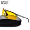 Óculos de sol de alumínio magnésio homens óculos de sol polarizados esportes condução visão noturna óculos de sol pesca uv400 sem aro óculos de sol 231114
