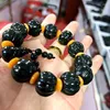 Strand Natural Green Jade Bracelet Men Women Fine Jewelry Accessories Genuine Chinese Hetian Jades Nephrite Pumpkin Beads Bracelets